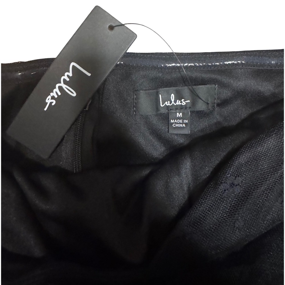 Lulus Black Floral Mesh Halter Midi Dress Tiered Party Cocktail NWT - Picture 4 of 8